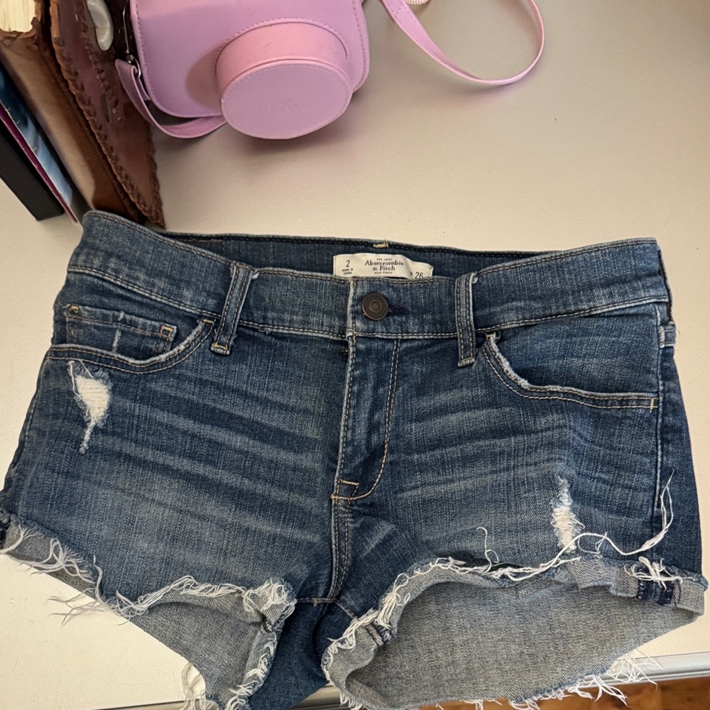 Denim Distressed Women Shorts Abercrombie and fitch